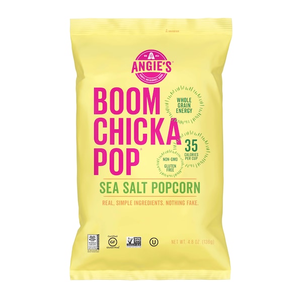 Angies Boomchickapop Angie's Artisan Treats Sea Salt Popcorn 4.8 oz. Bag, PK12 1878001265 - main